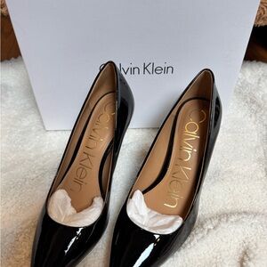 Calvin Klein Glossy Black Heels